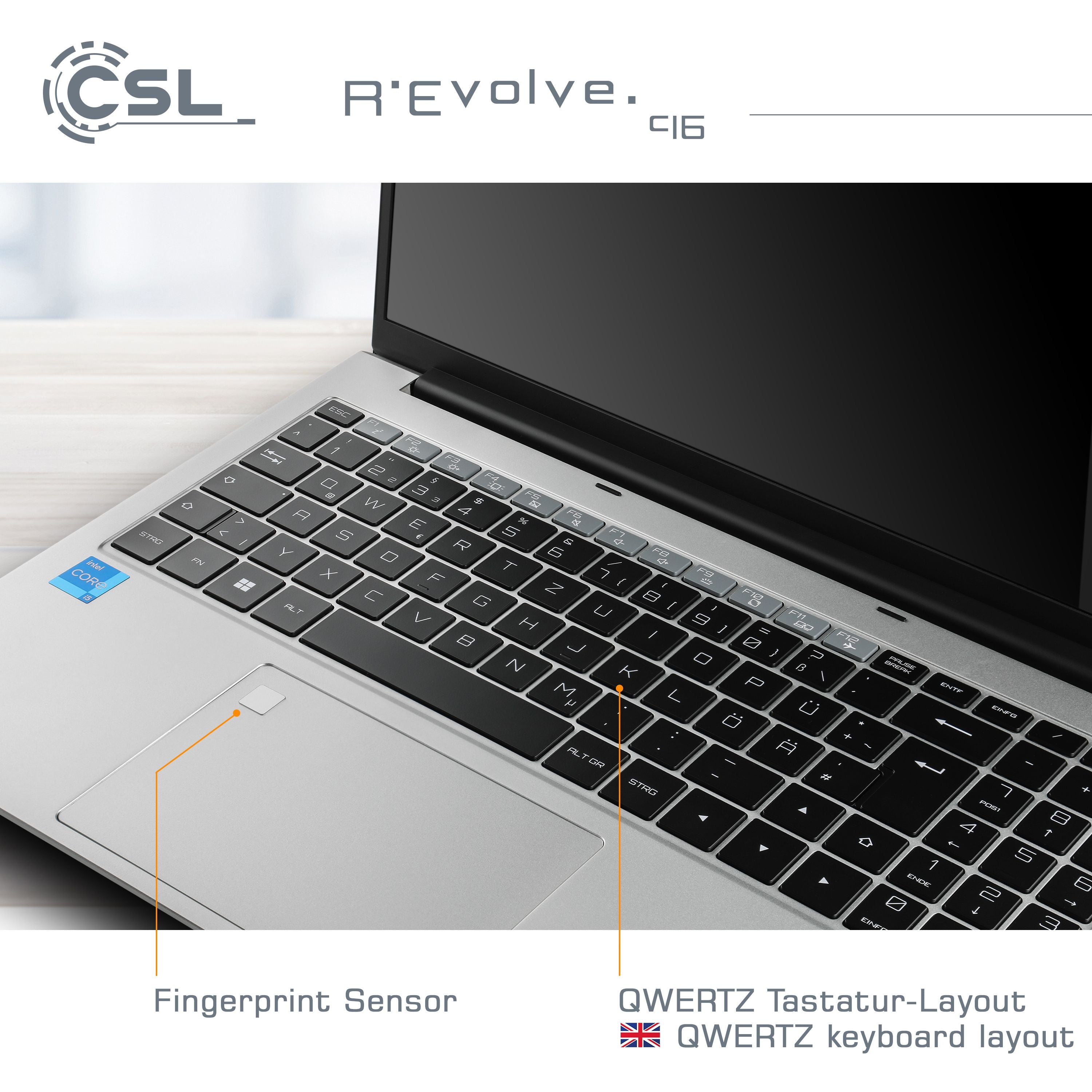 Notebook CSL R'Evolve C16 | Windows 11 Home | Intel Core i5 1235U | 16GB RAM | 1000GB SSD
