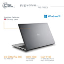 Notebook CSL R'Evolve C15 v4 with Intel N100, Windows 11 Pro, 16GB RAM, sturdy design.