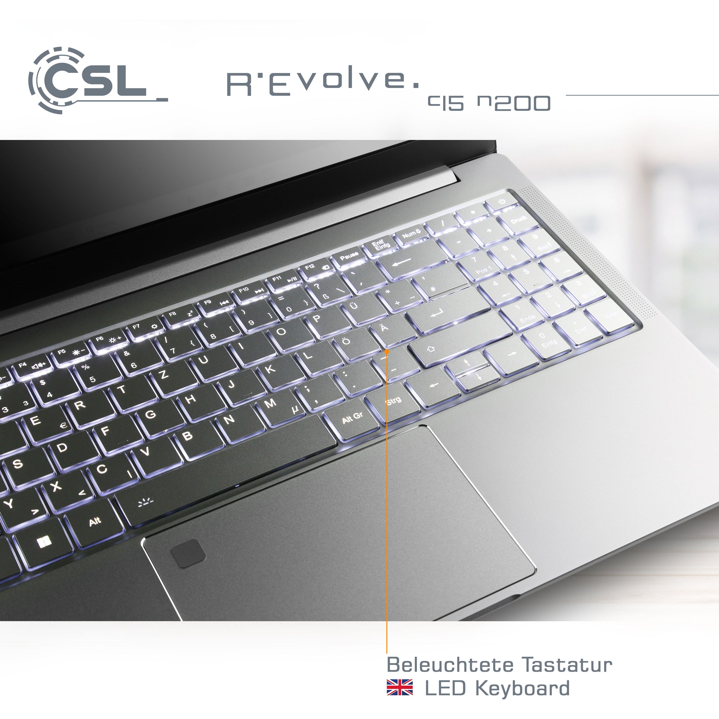 Notebook CSL R'Evolve C15 v3 Windows 11 Pro | Intel N200 | 32GB RAM  | 1000GB SSD