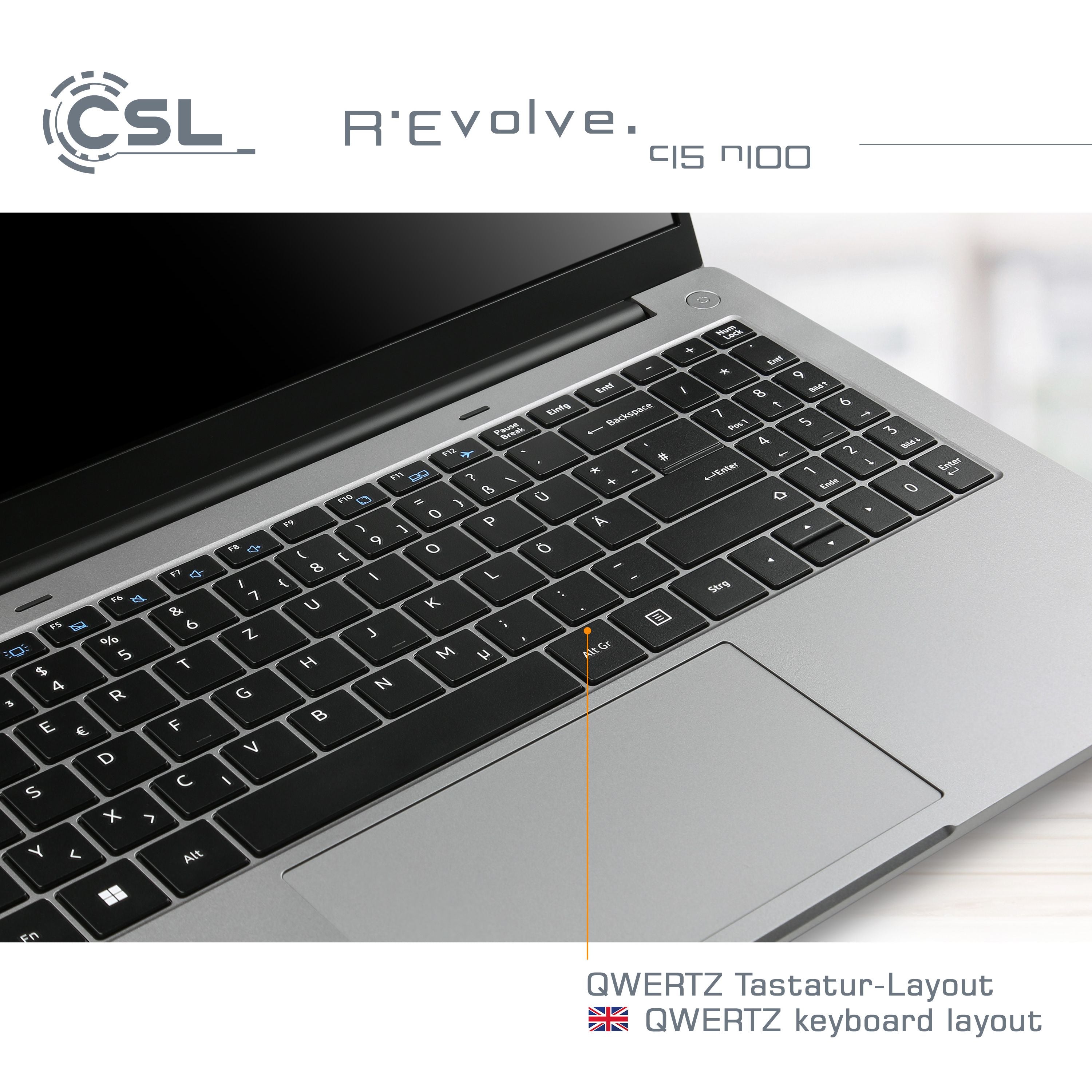 Notebook CSL R'Evolve C15 v4 Windows 11 Pro | Intel N100 | 8GB RAM  | 1000GB SSD