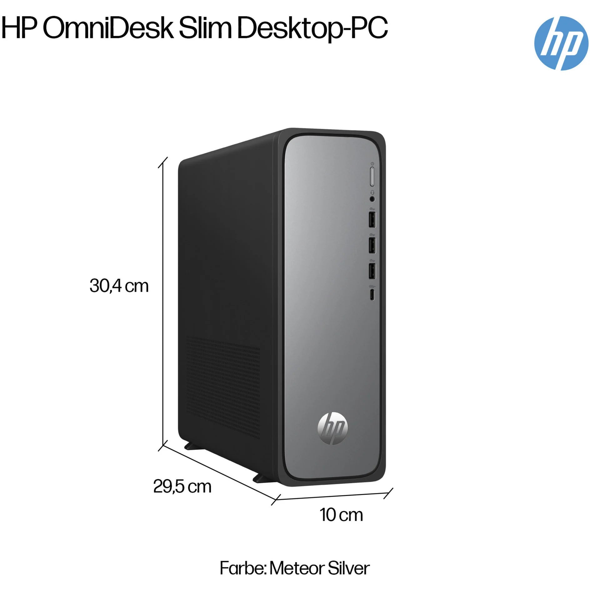 Office-PC HP OmniDesk Slim S03-0053ng | Windows 11 Home | Intel Core i5 14400 | 16GB DDR5 RAM | 512GB SSD