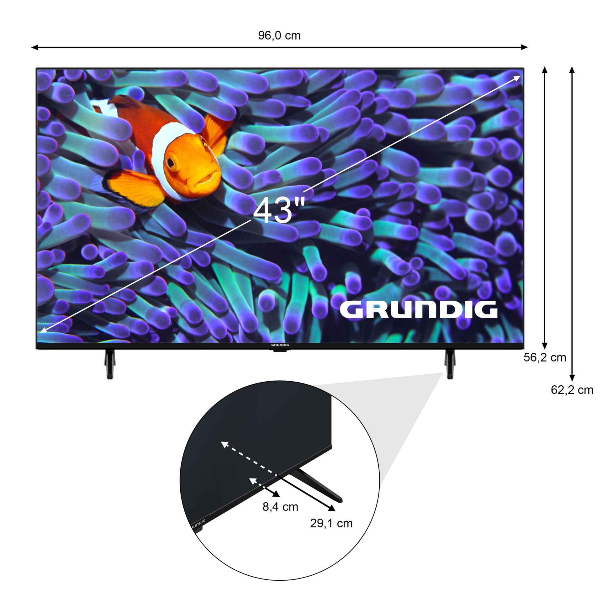 Grundig 43 VCE 223 schwarz