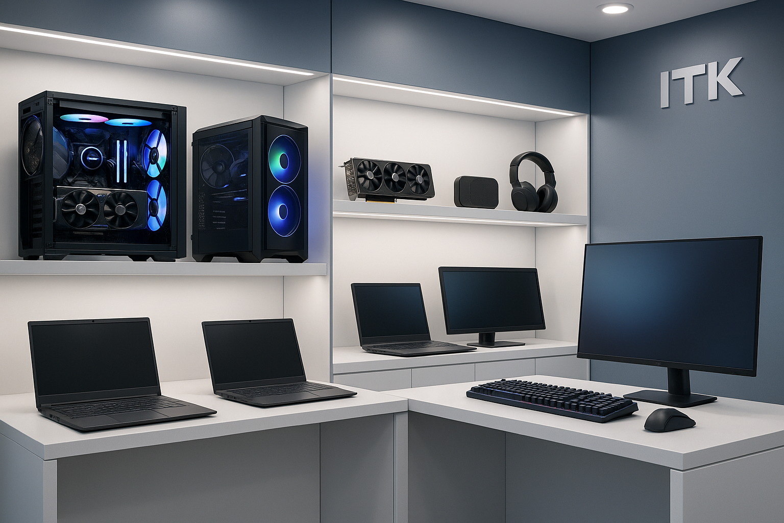 erstelle ein video für einen computershop